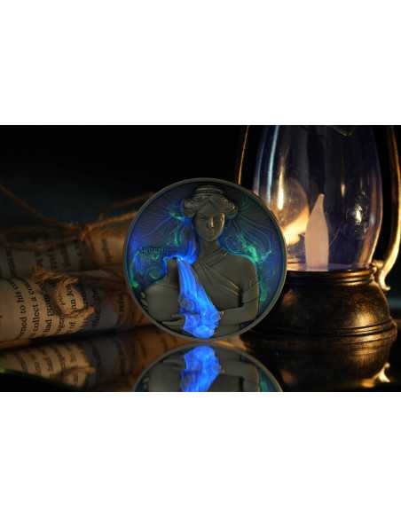 AQUARIUS Douze Signes du Zodiaque Pièce 5 Oz UV Argent 12$ Dollars Niue 2024 - Coins & More - Tchad