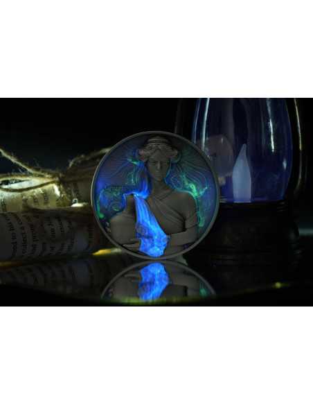 AQUARIUS Douze Signes du Zodiaque Pièce 5 Oz UV Argent 12$ Dollars Niue 2024 - Coins & More - Tchad