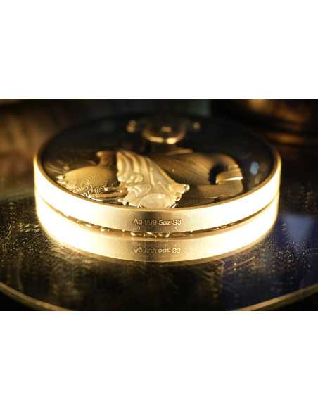 AQUARIUS Douze Signes du Zodiaque Pièce 5 Oz UV Argent 12$ Dollars Niue 2024 - Coins & More - Tchad