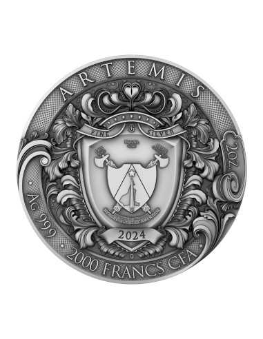 ARTEMIS 2 Oz Silbermünze 2000 Francs Kamerun 2024 - Coins & More - Kamerun