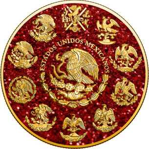 RUBY Pierres précieuses Libertad Pièce 1 Oz Argent Mexique 2023 - Coins & More - Mexique 2