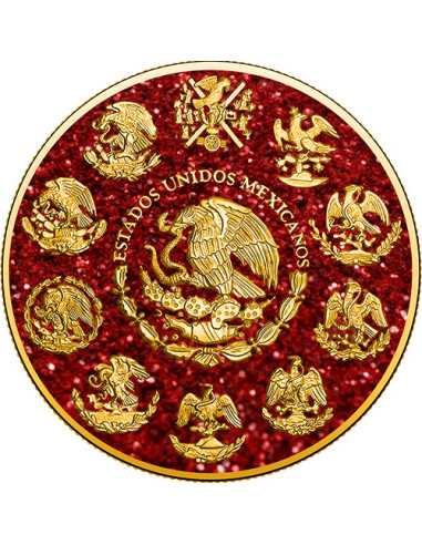 RUBY Edelsteine Libertad 1 Oz Silbermünze Mexiko 2023 - Coins & More - Mexiko