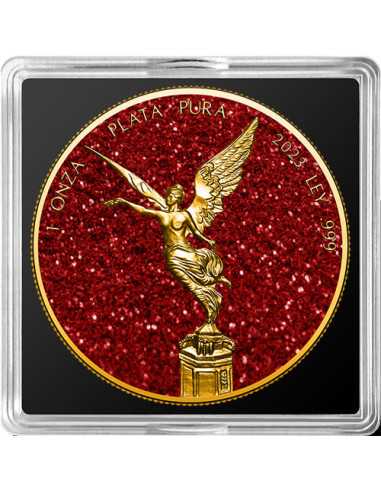 RUBY Edelsteine Libertad 1 Oz Silbermünze Mexiko 2023 - Coins & More - Mexiko