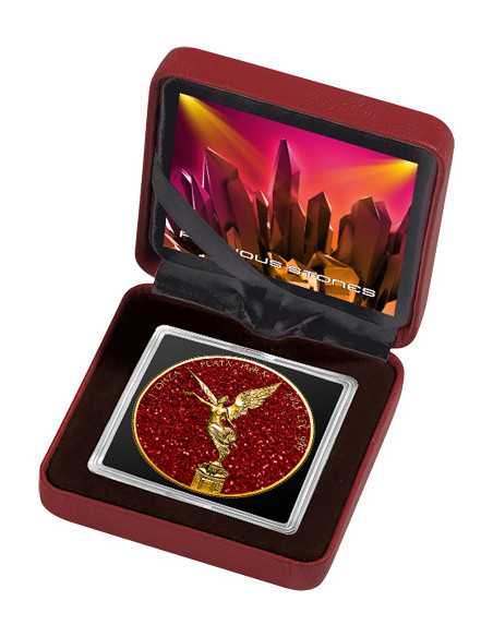 RUBY Edelsteine Libertad 1 Oz Silbermünze Mexiko 2023 - Coins & More - Mexiko