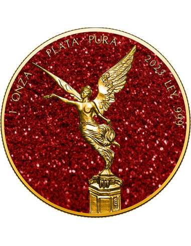 RUBY Edelsteine Libertad 1 Oz Silbermünze Mexiko 2023 - Coins & More - Mexiko